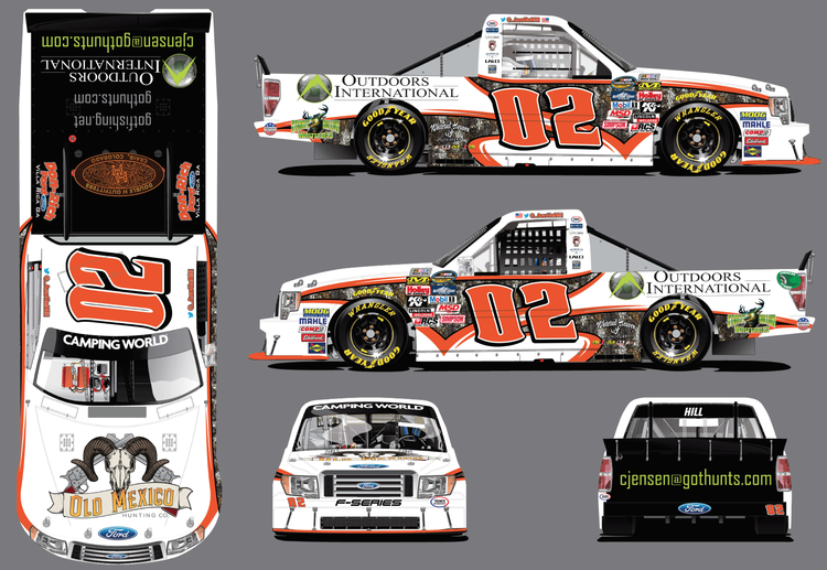 Outdoors International and Casey Jensen Team with Austin Hill at Martinsville Speedway